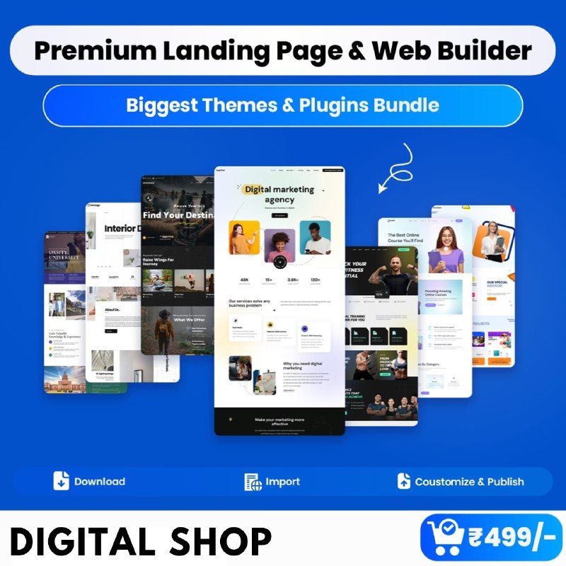8000+ Website & Landing Page Templates Bundle – Build in Minutes